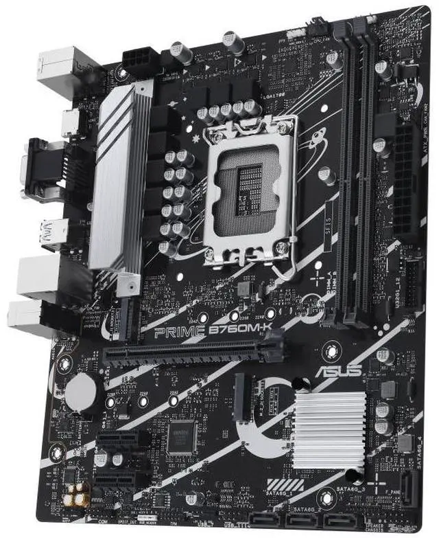 Alt view image 4 of 7 - ASUS Prime B760M-K-CSM, Intel® B760 LGA 1700 mATX motherboard PCIe 4.0, two PCIe 4.0 M.2 slots, DDR5, Realtek 2.5Gb Ethernet, VGA, HDMI, SATA 6 Gbps, USB 3.2 Gen 1, Aura Sync