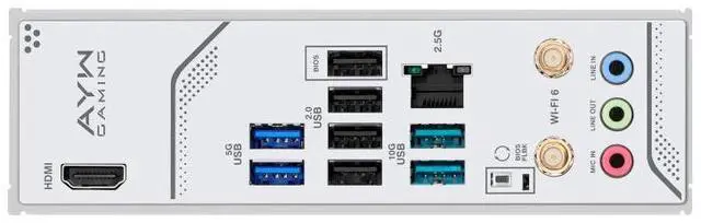 Alt view image 6 of 7 - ASUS B850M AYW GAMING WIFI AMD B850 micro-ATXmotherboard AM5, DDR5, PCle 5.0Ready, Wi-Fi 6,Realtek 2.5Gb Ethernet, HDMlrear USB 10Gbps Type-A, front USB5Gbps Type-c®, BlOS FlashBack, Aura Sync