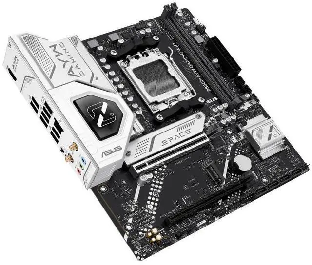 Alt view image 5 of 7 - ASUS B850M AYW GAMING WIFI AMD B850 micro-ATXmotherboard AM5, DDR5, PCle 5.0Ready, Wi-Fi 6,Realtek 2.5Gb Ethernet, HDMlrear USB 10Gbps Type-A, front USB5Gbps Type-c®, BlOS FlashBack, Aura Sync
