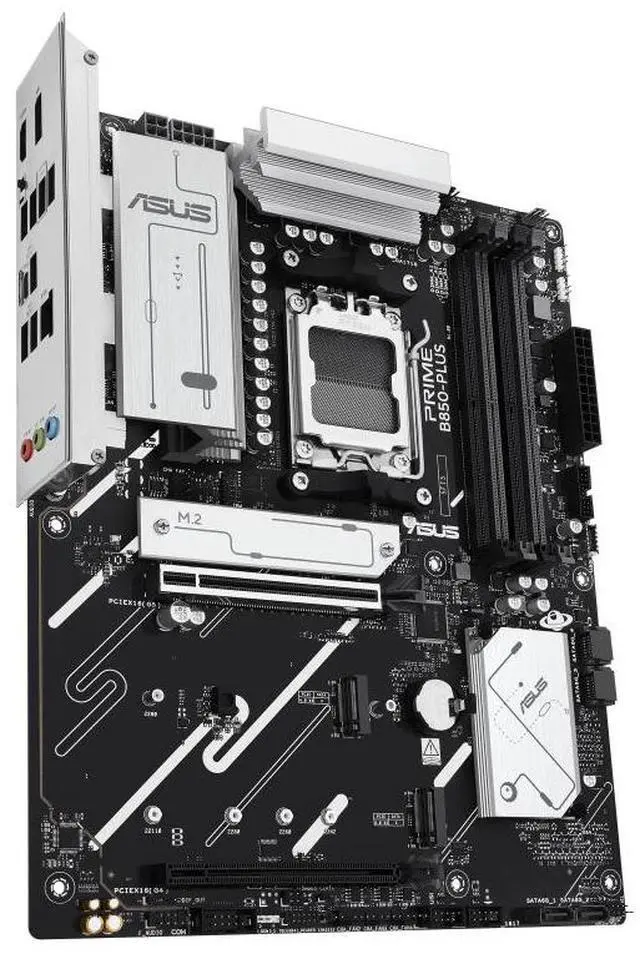 Alt view image 4 of 7 - ASUS PRIME B850-PLUS AMD B850 ATX motherboard AM5 DDR5, PCle 5.0 Ready, three M.2slots, Realtek 2.5Gb Ethernet,DisplayPort, rear USB10Gbps Type-A & Type-c, BlOS FlashBack, Aura Sync