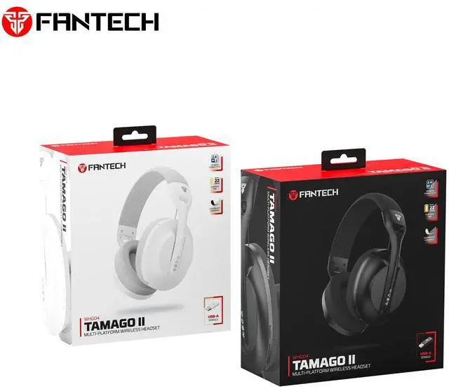 Alt view image 5 of 5 - FANTECH GO VIBE WH05 Wireless Headset Dual Connection Bluetooth 5.0 & 3.7mm Audio Cable HeadphonesBeige