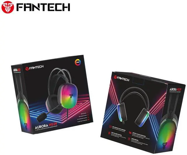 Alt view image 5 of 5 - FANTECH AURORA 7.1 HG29 Virtual Surround Sound Gaming Headset,50mm  Drivers,Easy Volume Control,Pro Comfort Ear Cushions, Crystal Clear&Deep Bass,USB2.0 Plug Type,Colorful