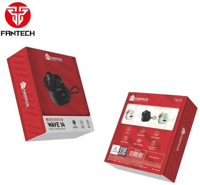 Alt view image 7 of 7 - FANTECH WAVE 14 TW14 Green,Custom Tuned Driver,Touch Control,Digital Display,Stable Connectivity With BT 5.3,Ultra Low Power Consumption,Intimately Fits The Ear Canal,Green