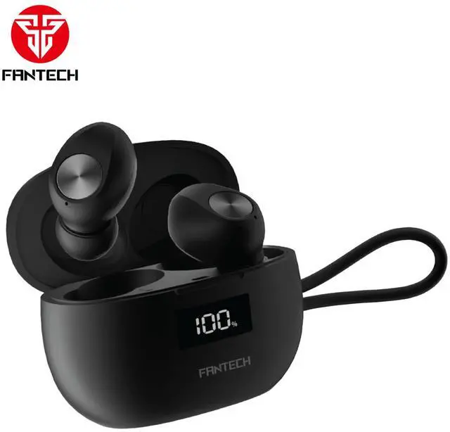 Alt view image 2 of 7 - FANTECH WAVE 14 TW14 Black,Custom Tuned Driver,Touch Control,Digital Display,Stable Connectivity With BT 5.3,Ultra Low Power Consumption,Intimately Fits The Ear Canal,Black