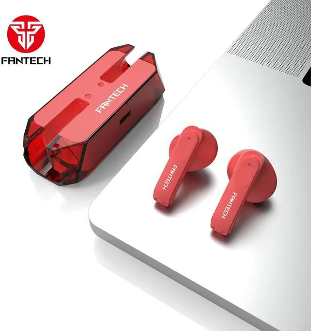 Alt view image 4 of 6 - FANTECH WAVE 11V2 TW11V2 Red,Custom Tuned Driver,Touch Control,Low Latency,Imperceptible Delay,Crystal Clear calls,Any Time&Any Where,Red