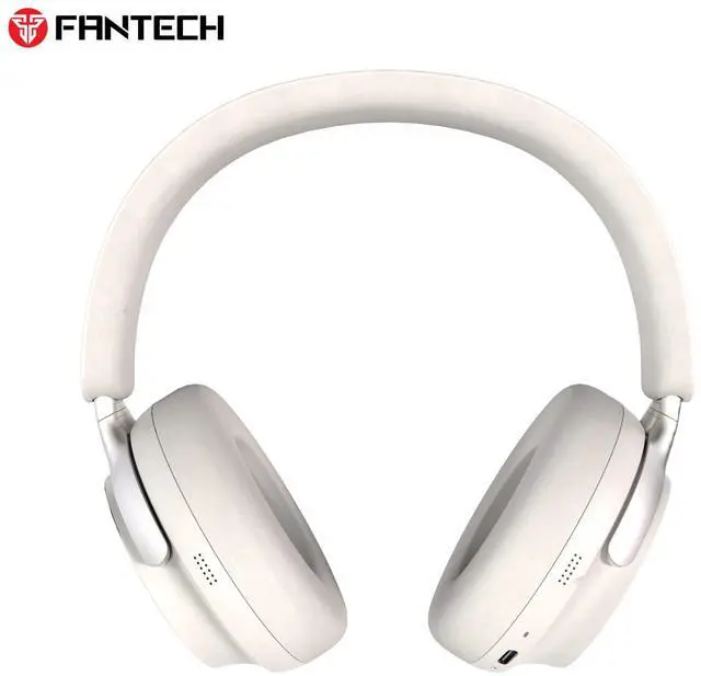 Alt view image 2 of 7 - FANTECH GO FLOW WH07A White ANC Wireless Headset,AI Noise Reduction35Hours Playback Time,Active Noise Cancelling,Dual-Mode Connection,Lightweight Design,Multi-Device Connection,BT/3.5mm TRS ,White
