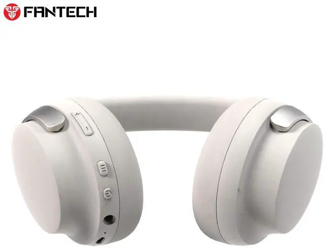 Alt view image 6 of 7 - FANTECH GO FLOW WH07A White ANC Wireless Headset,AI Noise Reduction35Hours Playback Time,Active Noise Cancelling,Dual-Mode Connection,Lightweight Design,Multi-Device Connection,BT/3.5mm TRS ,White