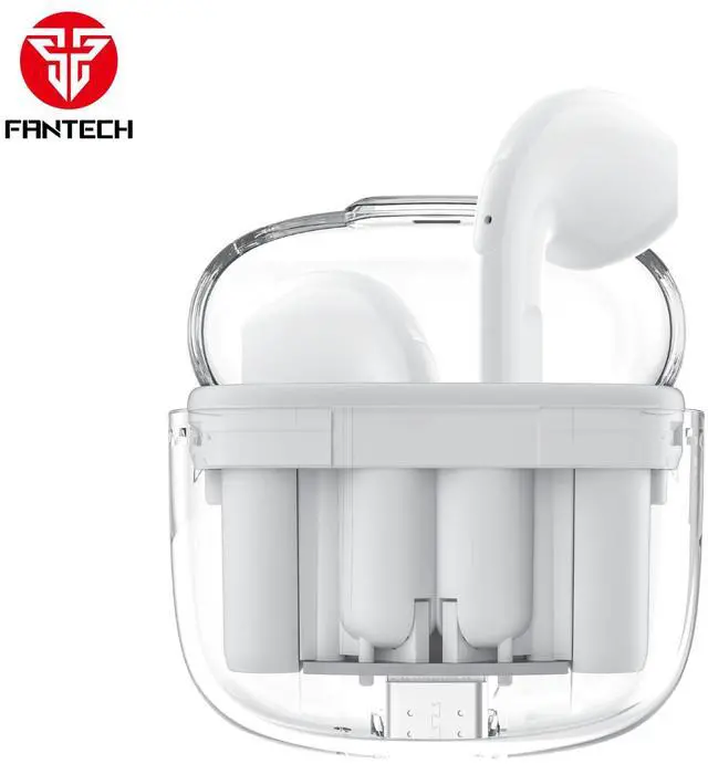 Main image of FANTECH WAVE 10 TW10 White,Custom Tuned Driver,Touch Control,Voice Assisant,USB-C Charging,Ergonomic Fit,High Definition Microphone,5 Hours Playback,90 Days Standby,Type-C,White