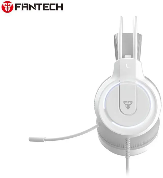 Alt view image 2 of 3 - FANTECH FLASH HQ53 White Gaming Headset Lightweight But Durable,Light Effect,Dual 3.5mmTRS+USB A Plug Type,White
