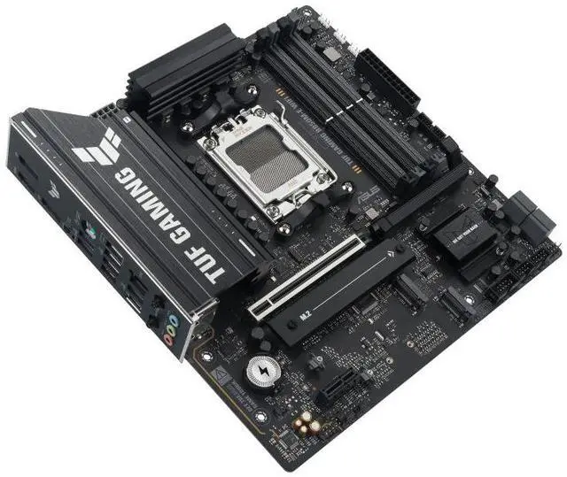 Alt view image 4 of 7 - ASUS TUF GAMING B850M-E WIFI AMD B850 mATX motherboard AM5, three M.2 DisplayPort, rear USB10Gbps Type-Ceport, Bl0SFlashBack,Addressable RGB Gen2 headers, Aura Sync