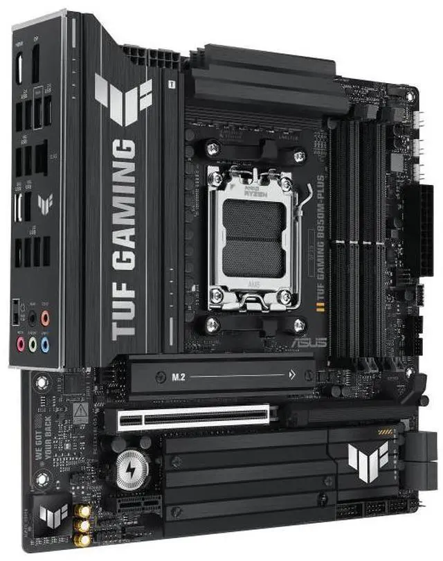 Alt view image 3 of 7 - ASUS TUF GAMING B850M-PLUS AMD B850 mATX motherboard,AM5 DDR5, three M.2slots, Realtek 2.5Gb Ethernet,DisplayPort, rear USB20Gbps Type-c, BlOS FlashBack, Aura Sync