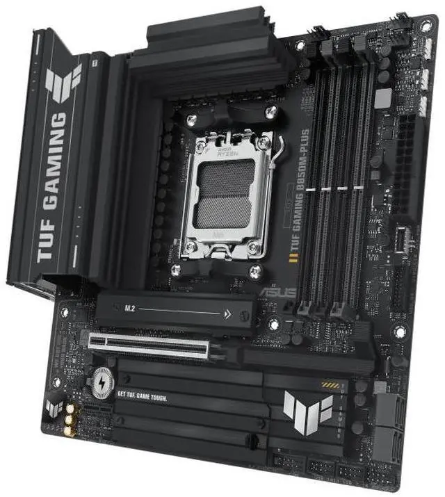 Alt view image 4 of 7 - ASUS TUF GAMING B850M-PLUS AMD B850 mATX motherboard,AM5 DDR5, three M.2slots, Realtek 2.5Gb Ethernet,DisplayPort, rear USB20Gbps Type-c, BlOS FlashBack, Aura Sync