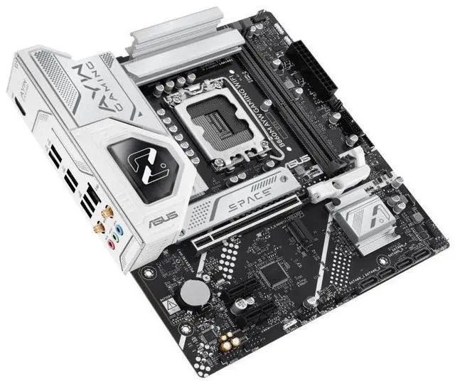 Alt view image 5 of 7 - ASUS B860M AYW GAMING WIFI Intel B860 LGA1851 micro-ATXmotherboard, DDR5 slots, PCle 4.0, front USB 5GbpsType-c, 2 x M.2 slots, M.2 Q.Latch, PCle Slot Q-Release, Pre-mounted l/0 shield, Aura Sync