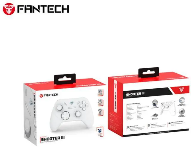 Alt view image 7 of 14 - FANTECH WGP135 SHOOTER III MULTI-PLATFORM GAMEPAD,2.4G DUAL MODE CONNECTIVITY,MOTION SENSOR,TIMED MACRO,HALL-EFFECT STICKS & TRIGGERS,White