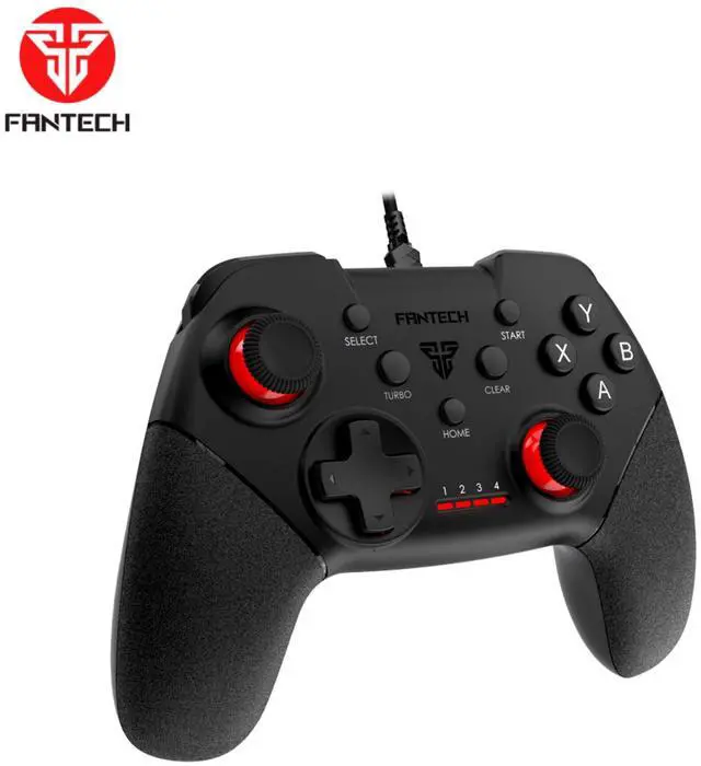Alt view image 2 of 11 - Fantech GP13 Shooter II Gaming Controller for PC and PS3 with Turbo Mode,Ergonomic 2.4GHZ,Black