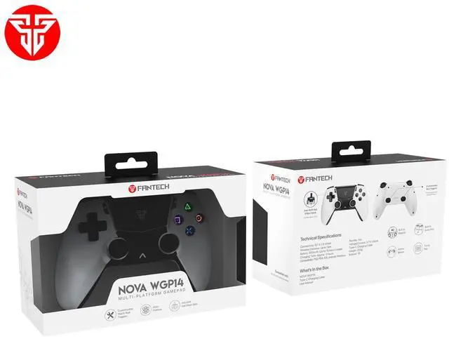 Alt view image 3 of 10 - FANTECH NOVA WGP14 Game Controller, Dual-mode Wired and Wireless, Suitable for PS3, PS5, Motion Sensing, White