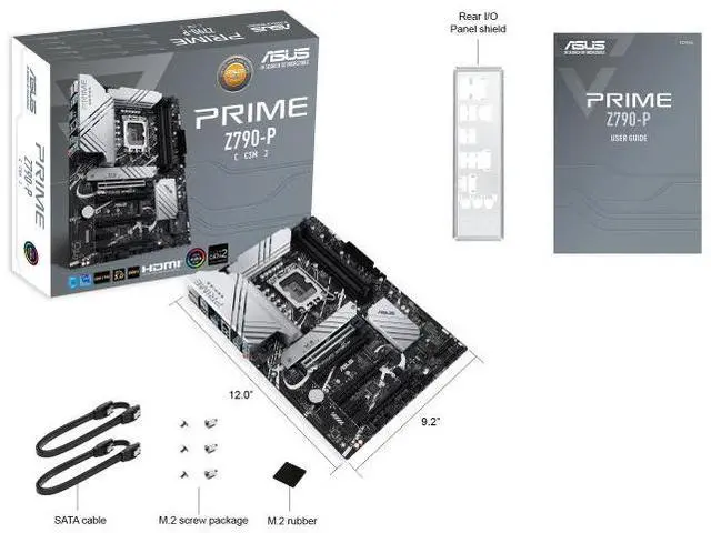 Alt view image 7 of 7 - ASUS PRIME Z790-P-CSM Intel Z790(LGA 1700)ATXmotherboard, three M.2 slots, 14+1 DrMOSDDR5, Realtek 2.5 Gb LAN,USB 3.2 Gen 2x2 Type-c,Aura Sync