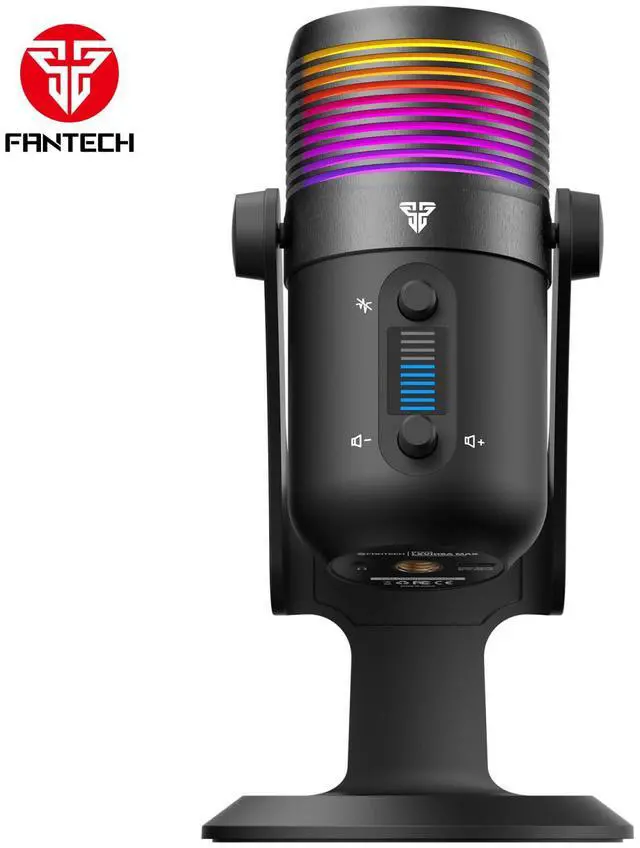 Alt view image 2 of 6 - FANTECH LEVIOSA MAX MCX03 Wired Condenser Microphone,192 kHz / 24-bit High Sampling Rate,Noise Reduction,Cardioid Polar Pattern,USB C Interface,RGB Lighting,Black