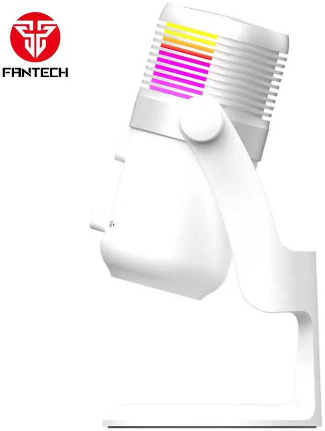 Alt view image 4 of 6 - FANTECH LEVIOSA MAX MCX03 Wired Condenser Microphone,192 kHz / 24-bit High Sampling Rate,Noise Reduction,Cardioid Polar Pattern,USB C Interface,RGB Lighting,White