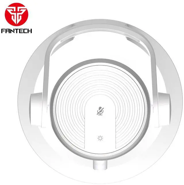Alt view image 5 of 6 - FANTECH LEVIOSA MAX MCX03 Wired Condenser Microphone,192 kHz / 24-bit High Sampling Rate,Noise Reduction,Cardioid Polar Pattern,USB C Interface,RGB Lighting,White