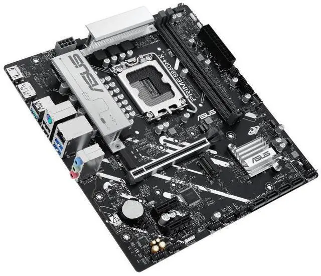 Alt view image 4 of 7 - ASUS PRIME B860M-K Intel B860(LGA1851)mATXmotherboard  PCle 4.0 x16SafeSlot Core+ ,two M.2 slots one M.2 slot,PCle 5.0, DDR5, Realtek 2.5GbEthernet, DisplayPort ,SATA 6 Gbps, Aura Sync