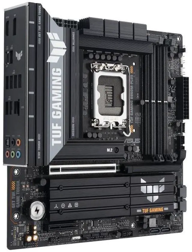 Alt view image 2 of 5 - ASUS TUF GAMING B860M-PLUS Intel B860(LGA 1851)mATXmotherboard, Advanced Al PCready, PCle 5.0,3 xM.2 slots, Realtek 2.5Gb Ethernet DisplayPort,Aura Sync