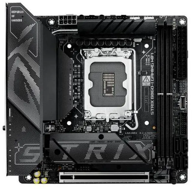 Alt view image 2 of 7 - ASUS ROG STRIX B860-I GAMING WIFI Intel B860 LGA 1851 Mini-iTX motherboard,DDR5 slots, two M.2 slots,one Thunderbolt 4 port , one USB 20Gbps Type-C connector  , ASUS AI Advisor, AI Networking II