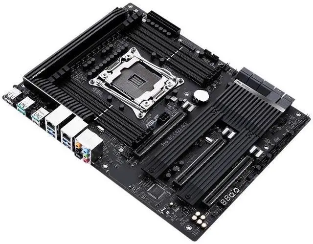 Alt view image 5 of 7 - ASUS PRO WS C422-ACE Intel ATX LGA 2066 Workstation motherboard Intel C422 PCIe 3.0 x16, 14 power stages, triple M.2 with dual M.2 heatsinks, dual U.2, dual Intel LAN, DDR4 ECC memory support
