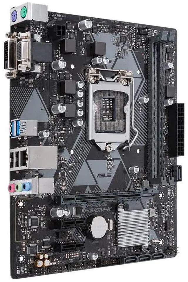 Alt view image 4 of 7 - ASUS PRIME H310M-K Intel LGA-1151 mATX motherboard, DDR4 2666MHz, SATA 6Gbps and USB 3.1 Gen 1
