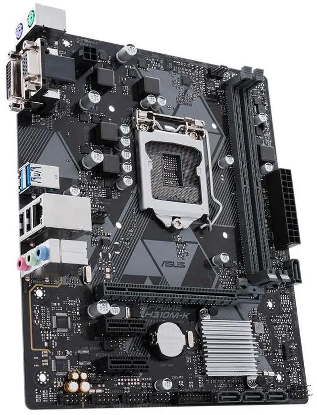 Alt view image 3 of 7 - ASUS PRIME H310M-K Intel LGA-1151 mATX motherboard, DDR4 2666MHz, SATA 6Gbps and USB 3.1 Gen 1