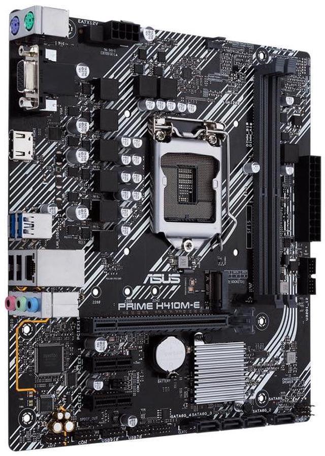 Alt view image 3 of 7 - ASUS PRIME H410M-E Intel H410 (LGA 1200) mic-ATX motherboard with M.2 support, DDR4 2933MHz, HDMI, D-Sub, USB 3.2 Gen 1 ports, SATA 6 Gbps, COM header