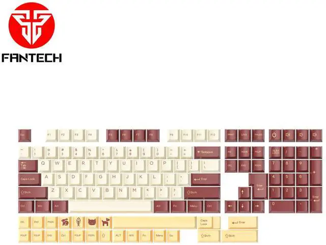 Main image of FANTECH Keycap Set Cherry Profile-Pet Double Shot,Dual-Shot Pbt Keycaps,Royal Prince