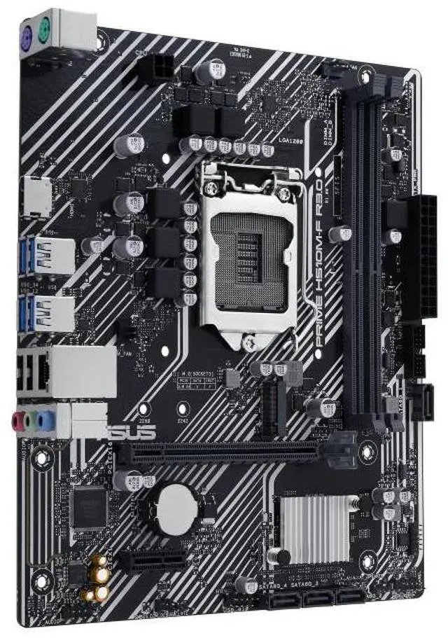 Alt view image 3 of 7 - ASUS PRIME H510M-F R3.0 Intel® H470 (LGA1200) micro-ATX motherboard with PCIe 4.0, 32Gbps M.2 slot, HDMI, USB 5Gbps Type-A, SATA 6 Gbps, Armoury Crate, 5X PROTECTION III, Q-LED Core
