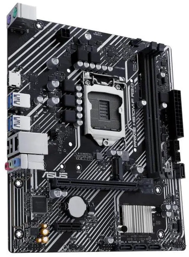 Alt view image 4 of 7 - ASUS PRIME H510M-F R3.0 Intel® H470 (LGA1200) micro-ATX motherboard with PCIe 4.0, 32Gbps M.2 slot, HDMI, USB 5Gbps Type-A, SATA 6 Gbps, Armoury Crate, 5X PROTECTION III, Q-LED Core