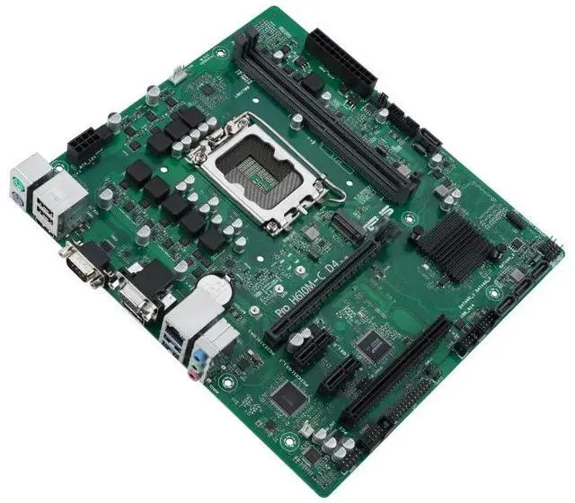 Alt view image 4 of 7 - ASUS Pro H610M-C D4-CSM Intel socket LGA1700 for 14th,13th&12th Gen Intel processors,PCIe 4.0 support, DDR4, USB 3.2 Gen 1, M.2 PCIe 3.0 slot, TPM header, Q-LED Core,ASUS Control Center Express(ACCE)