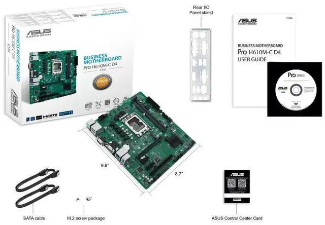 Alt view image 7 of 7 - ASUS Pro H610M-C D4-CSM Intel socket LGA1700 for 14th,13th&12th Gen Intel processors,PCIe 4.0 support, DDR4, USB 3.2 Gen 1, M.2 PCIe 3.0 slot, TPM header, Q-LED Core,ASUS Control Center Express(ACCE)