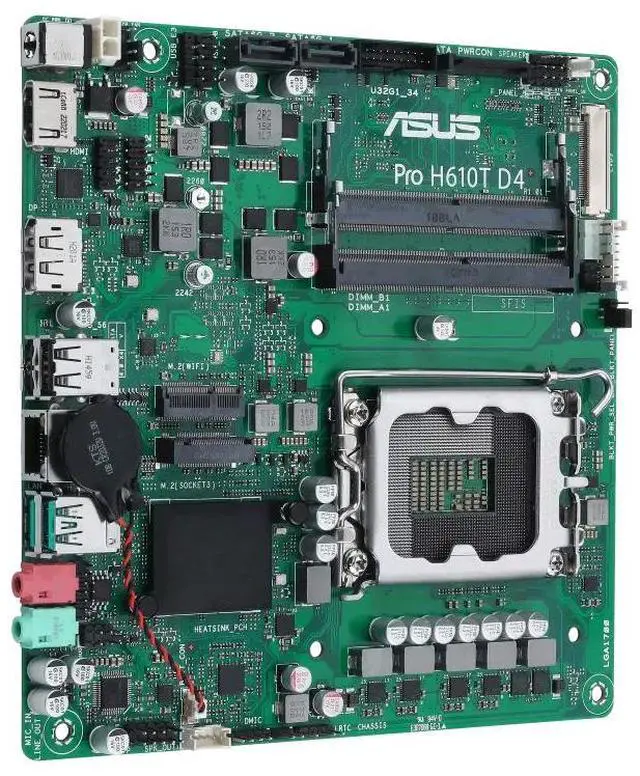 Alt view image 3 of 7 - ASUS Pro H610T D4-CSM supports Intel socket LGA1700 for 14th,13th and 12th Gen Intel processors,USB 3.2 Gen 2,M.2 PCIe 4.0 slot, M.2 key E slot, ASUS Control Center Express(ACCE).