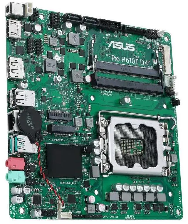 Alt view image 4 of 7 - ASUS Pro H610T D4-CSM supports Intel socket LGA1700 for 14th,13th and 12th Gen Intel processors,USB 3.2 Gen 2,M.2 PCIe 4.0 slot, M.2 key E slot, ASUS Control Center Express(ACCE).