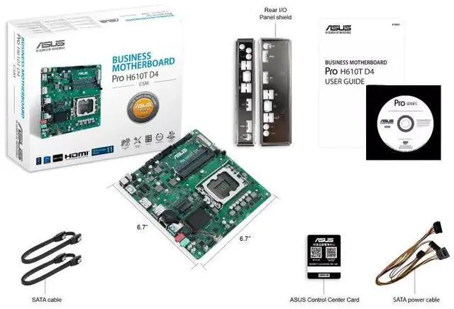 Alt view image 7 of 7 - ASUS Pro H610T D4-CSM supports Intel socket LGA1700 for 14th,13th and 12th Gen Intel processors,USB 3.2 Gen 2,M.2 PCIe 4.0 slot, M.2 key E slot, ASUS Control Center Express(ACCE).