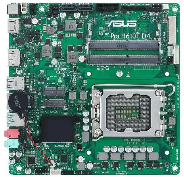 Alt view image 2 of 7 - ASUS Pro H610T D4-CSM supports Intel socket LGA1700 for 14th,13th and 12th Gen Intel processors,USB 3.2 Gen 2,M.2 PCIe 4.0 slot, M.2 key E slot, ASUS Control Center Express(ACCE).