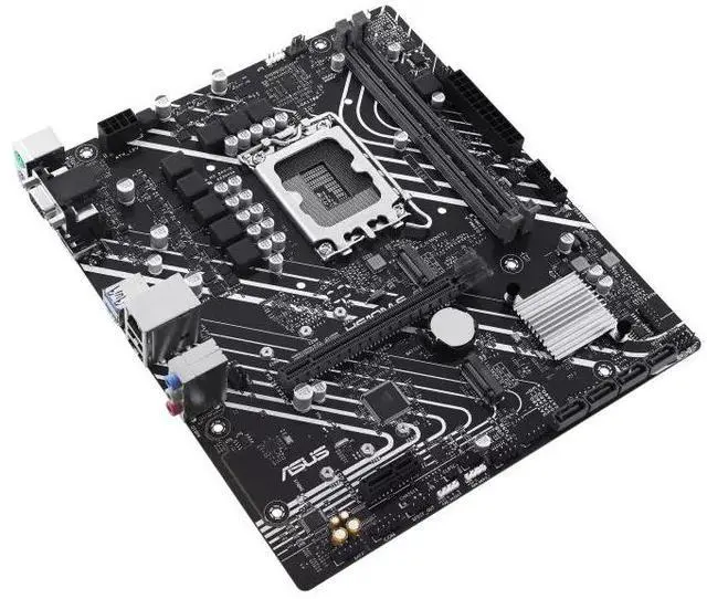 Alt view image 5 of 7 - ASUS PRIME H610M-E Intel H610 (LGA 1700) mATX motherboard PCIe 4.0, dual M.2 slots , DDR5, Realtek 1Gb Ethernet, DisplayPort ,VGA, SATA 6 Gbps, front USB 3.2 Gen 1, Aura Sync