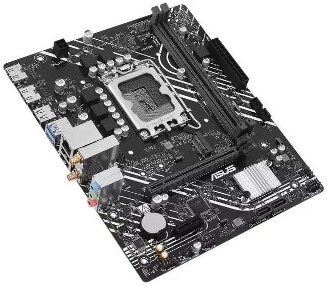 Alt view image 4 of 7 - ASUS PRIME H610M-F WIFI D4 Intel H610 (LGA 1700) micro-ATX motherboard PCIe 4.0, DDR4, 2 x HDMI, WiFi 6, Realtek 1Gb Ethernet, M.2 slot, SATA 6 Gbps, USB 5Gbps ports