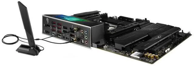 Alt view image 7 of 7 - ASUS ROG STRIX X670E-F GAMING WIFI AMD X670 ATX motherboard,AM5,DDR5 support,PCIe 5.0 NVMe SSD support, M.2 backplate,USB 3.2 Gen 2x2,Dynamic OC Switcher,Core Flex,AI Cooling II,Aura Sync RGB lighting