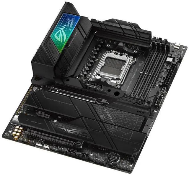 Alt view image 5 of 7 - ASUS ROG STRIX X670E-F GAMING WIFI AMD X670 ATX motherboard,AM5,DDR5 support,PCIe 5.0 NVMe SSD support, M.2 backplate,USB 3.2 Gen 2x2,Dynamic OC Switcher,Core Flex,AI Cooling II,Aura Sync RGB lighting