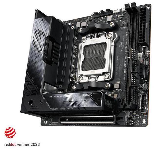 Alt view image 2 of 7 - ASUS ROG STRIX X670E-I GAMING WIFI AMD X670 Mini-ITX motherboard AM5,ROG Strix Hive,EZ mode PBO button,DDR5 support,onboard WiFi 6E,Core Flex,AI Cooling II,two USB4 Type-C ports,Aura Sync RGB lighting