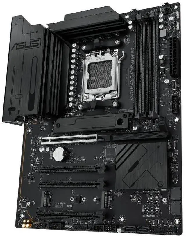 Alt view image 4 of 7 - ASUS X870 MAX GAMING WIFI7 AMD X870 (AM5 Socket) ATX motherboard,DDR5,three M.2 slots,Realtek 2.5Gb Ethernet,USB 40Gbps,front USB 20Gbps Type-C connector,SATA 6Gbps ports,PCIe Slot Q-Release,Aura Sync