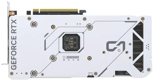 Alt view image 3 of 7 - ASUS Dual GeForce RTX 4070 White OC Edition 12GB GDDR6X (PCIe 4.0, 12GB GDDR6X, DLSS 3, HDMI 2.1, DisplayPort 1.4a, 2.56-slot design, Axial-tech fan design) DUAL-RTX4070-O12G-WHITE
