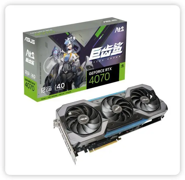 Main image of ASUS ATS Gaming NVIDIA GeForce RTX 4070  Edition Gaming Graphics Card (PCIe 4.0, 12GB GDDR6X, HDMI 2.1, DisplayPort 1.4a) ATS-RTX4070-12G-GAMING