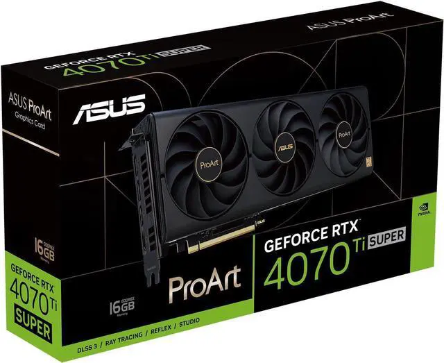 Alt view image 7 of 7 - ASUS ProArt GeForce RTX 4070 Ti SUPER Graphics Card (PCIe 4.0, 16GB GDDR6X, DLSS 3, HDMI 2.1a, DisplayPort 1.4a) PROART-RTX4070TIS-16G