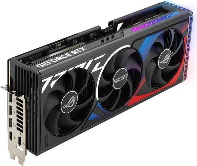 Alt view image 2 of 7 - ASUS ROG Strix GeForce RTX 4080 SUPER Gaming Graphics Card (PCIe 4.0, 16GB GDDR6X, DLSS 3, HDMI 2.1a, DisplayPort 1.4a, Vapor chamber, Massive vented backplate) ROG-STRIX-RTX4080S-16G-GAMING
